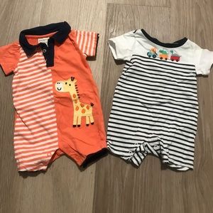 3 Baby Boy Summer Outfits, 0-3 months
